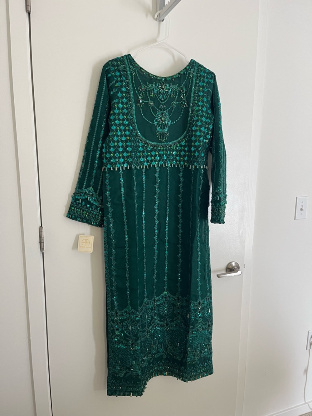 Dark Green Embellished Women's Desi Suit